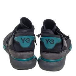 Adidas Y-3 Black Fabric And Suede Qasa High Top Sneakers Size 40.5