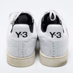 Y-3 White Leather Low-Top Sneakers Size 44
