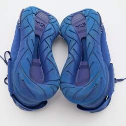 Adidas Y-3 Blue Neoprene And Leather Qasa High Top Sneakers Size 42