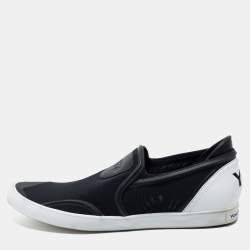 Y-3 Black Fabric and Leather Slip on Sneakers Size 42 2/3