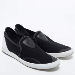 Y-3 Black Fabric and Leather Slip on Sneakers Size 42 2/3