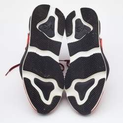 Y-3 Red/Black Suede and Fabric Kaiwa Sneakers Size 43.5