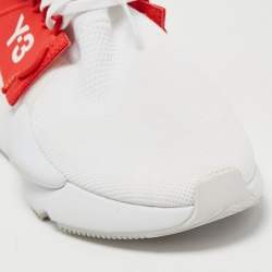 Y-3 White Knit Fabric Low Top Sneakers Size 42.5