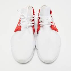 Y-3 White Knit Fabric Low Top Sneakers Size 42.5