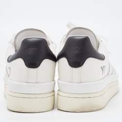 Y-3 White/Black Leather Yohji Star Low-Top Sneakers Size 42 2/3