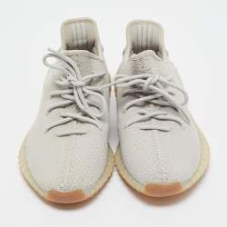 Yeezy x Adidas Grey Knit Fabric Boost 350 V2 Sesame Sneakers Size 451/3