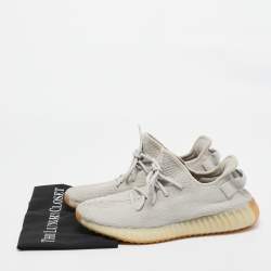 Yeezy x Adidas Grey Knit Fabric Boost 350 V2 Sesame Sneakers Size 451/3