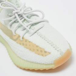 Yeezy x Adidas Green Knit Fabric Boost 350 V2 "GID' Glow Sneakers Size 44 2/3