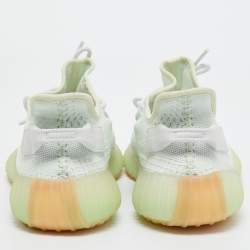 Yeezy x Adidas Green Knit Fabric Boost 350 V2 "GID' Glow Sneakers Size 44 2/3