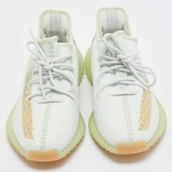 Yeezy x Adidas Green Knit Fabric Boost 350 V2 "GID' Glow Sneakers Size 44 2/3
