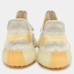 Yeezy x Adidas Cream Knit Fabric Boost 350 V2 "Light" Low Top Sneakers Size 45 1/3