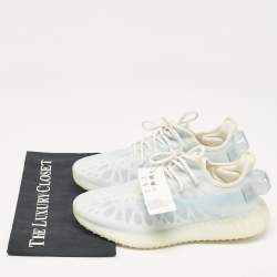 Yeezy x Adidas Blue Mesh Boost 350 V2 Mono Ice Sneakers Size 42