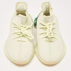 Yeezy x Adidas Light Yellow Knit Fabric Boost 350 V2 Butter Sneakers Size 42