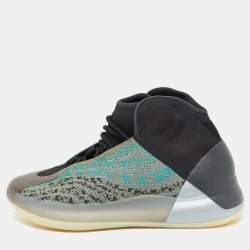 Yeezy x Adidas Multicolor Knit Fabric and Neoprene QNTM Sea Teal Sneakers Size 41 1/3