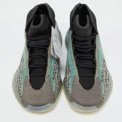 Yeezy x Adidas Multicolor Knit Fabric and Neoprene QNTM Sea Teal Sneakers Size 41 1/3