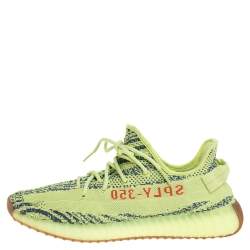 Yeezy x Adidas Green Cotton Knit Semi Frozen Boost 350 V2 Sneakers Size 47 1/3