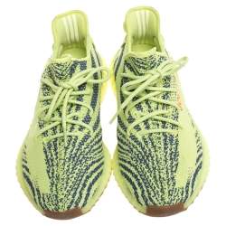 Yeezy x Adidas Green Cotton Knit Semi Frozen Boost 350 V2 Sneakers Size 47 1/3