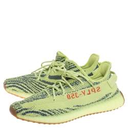 Yeezy x Adidas Green Cotton Knit Semi Frozen Boost 350 V2 Sneakers Size 47 1/3