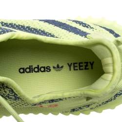 Yeezy x Adidas Green Cotton Knit Semi Frozen Boost 350 V2 Sneakers Size 47 1/3