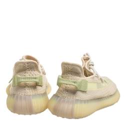 Yeezy Beige Cotton Knit Boost 350 V2 Sneakers Size 41.5