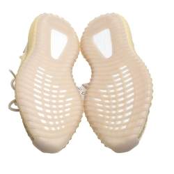 Yeezy Beige Cotton Knit Boost 350 V2 Sneakers Size 41.5