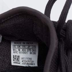 Pre Owned Yeezy x Adidas Black Knit Fabric Boost 350 V2 Cinder Sneakers Size 43 1/3