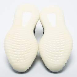 مملوكة مسبقًا Yeezy x Adidas White/Black Knit Fabric Boost 350 V2 Zebra Sneakers Size 42