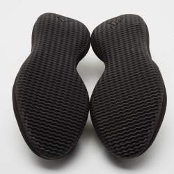 Pre Owned Yeezy x Adidas Brown Knit Fabric RNR Stone Carbon Sneakers Size 43 1/3