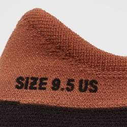 Pre Owned Yeezy x Adidas Brown Knit Fabric RNR Stone Carbon Sneakers Size 43 1/3