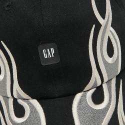 Pre Owned Yeezy X Gap x Balenciaga Black Flame Embroidered Cap One Size