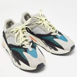 Yeezy x Adidas Multicolor Suede and Mesh Boost 700 Wave Runner Sneakers Size 45 1/3