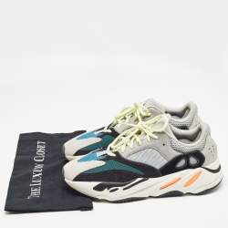 Yeezy x Adidas Multicolor Suede and Mesh Boost 700 Wave Runner Sneakers Size 45 1/3