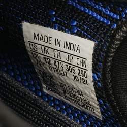 Yeezy x Adidas Black/Blue Knit Fabric Boost 350 V2 Dazzling Blue Sneakers Size 47 2/3