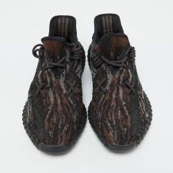 Yeezy x Adidas Black/Brown Knit Fabric Boost 350 V2 MX Rock Sneakers Size 45 1/3