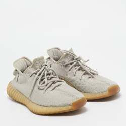 Yeezy x Adidas Grey Knit Fabric Boost 350 V2 Sesame Sneakers Size 43 1/3