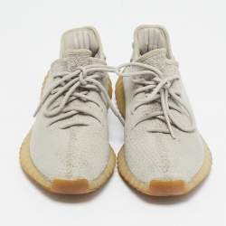 Yeezy x Adidas Grey Knit Fabric Boost 350 V2 Sesame Sneakers Size 43 1/3