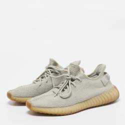 Yeezy x Adidas Grey Knit Fabric Boost 350 V2 Sesame Sneakers Size 43 1/3