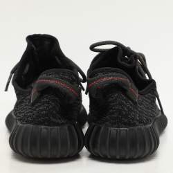 Yeezy x Adidas Pirate Black Knit Fabric Boost 350 V1 Lace Up Sneaker Size 42