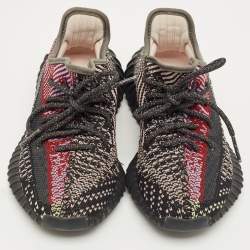 Pre Owned Yeezy Multicolor Knit Fabric Boost 350 V2 Lace Up Sneakers Size 36