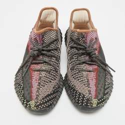 Pre Owned حذاء رياضي ييزي x أديداس "ييشيل" ملون متعدد بوسط 350 V2 تريكو قماش (غير عاكس) مقاس 42 2/3