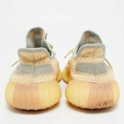 مملوكة مسبقًا Yeezy Boost 350 V2 Linen Size 42.5 Cream Knit Fabric Lace Up Sneakers