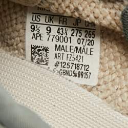 Pre Owned Yeezy Boost 350 V2 Israfil Size 43.5 Grey Knit Fabric Low Top Sneakers