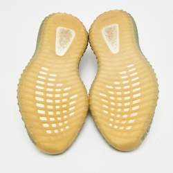 Pre Owned Yeezy Boost 350 V2 Israfil Size 43.5 Grey Knit Fabric Low Top Sneakers