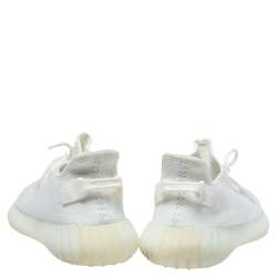 Yeezy x Adidas White Cotton Knit Boost 350 V2 Cream White Sneakers Size 44.5