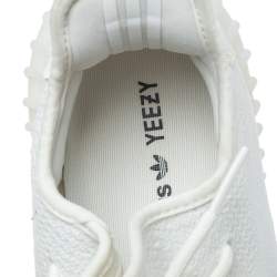 Yeezy x Adidas White Cotton Knit Boost 350 V2 Cream White Sneakers Size 44.5