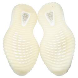 Yeezy x Adidas White Cotton Knit Boost 350 V2 Cream White Sneakers Size 44.5