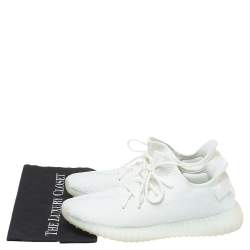 Yeezy x Adidas White Cotton Knit Boost 350 V2 Cream White Sneakers Size 44.5