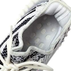 Adidas Yeezy 350 White/Black Knit Fabric Boost V2 Zebra Sneakers Size 42.5