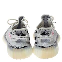 Adidas Yeezy 350 White/Black Knit Fabric Boost V2 Zebra Sneakers Size 42.5