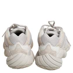 Pre Owned Yeezy x Adidas Off White Mesh and Suede 500 Blush Sneakers Size 48